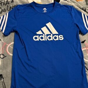 Adidas Kids Royal Blue Tee with White Logo